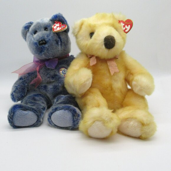 Vintage Ty Classics Bears Butterbeary the Yellow Bear Buddy “Periwinkle" - Picture 3 of 13